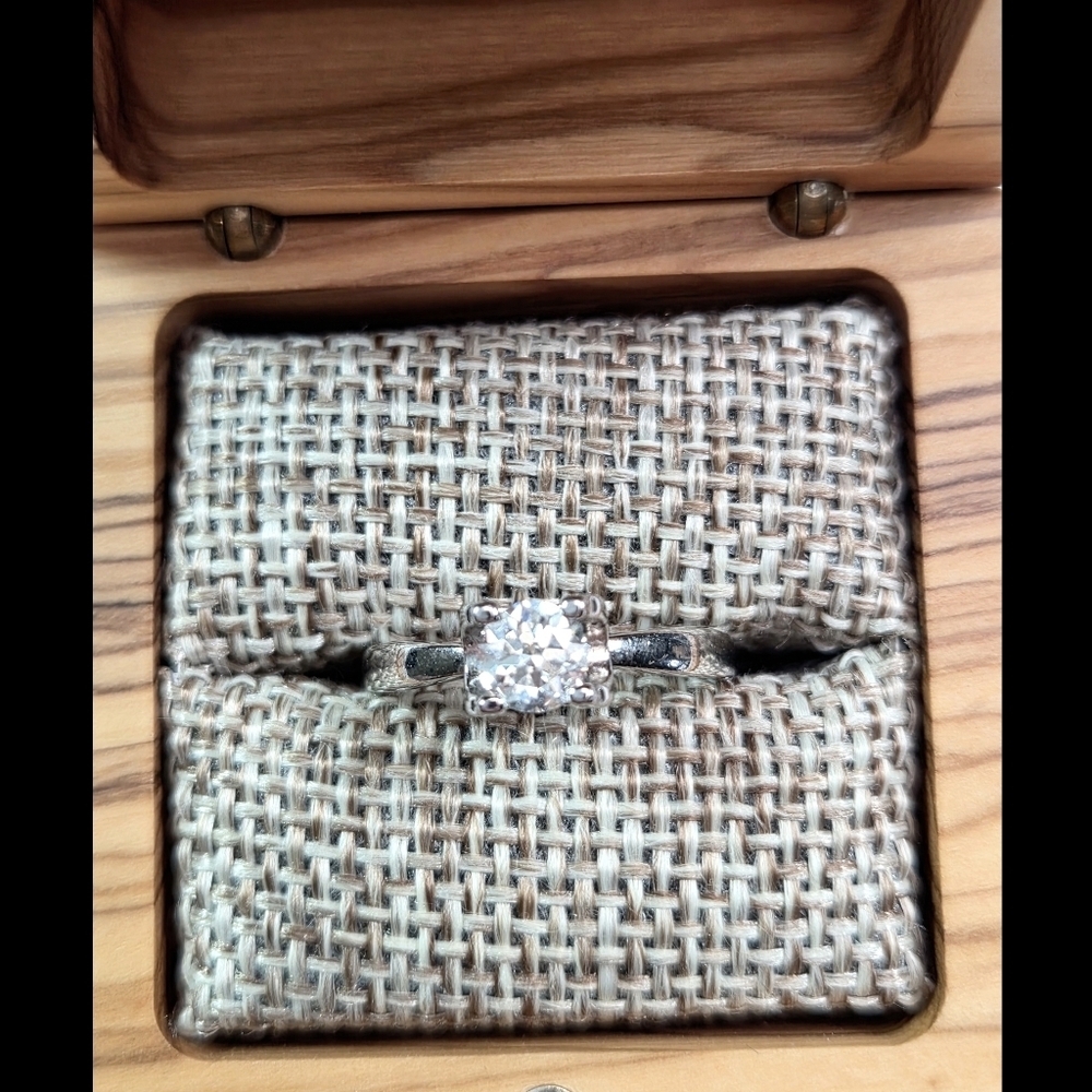Sterling Silver Women's Moissanite Ring